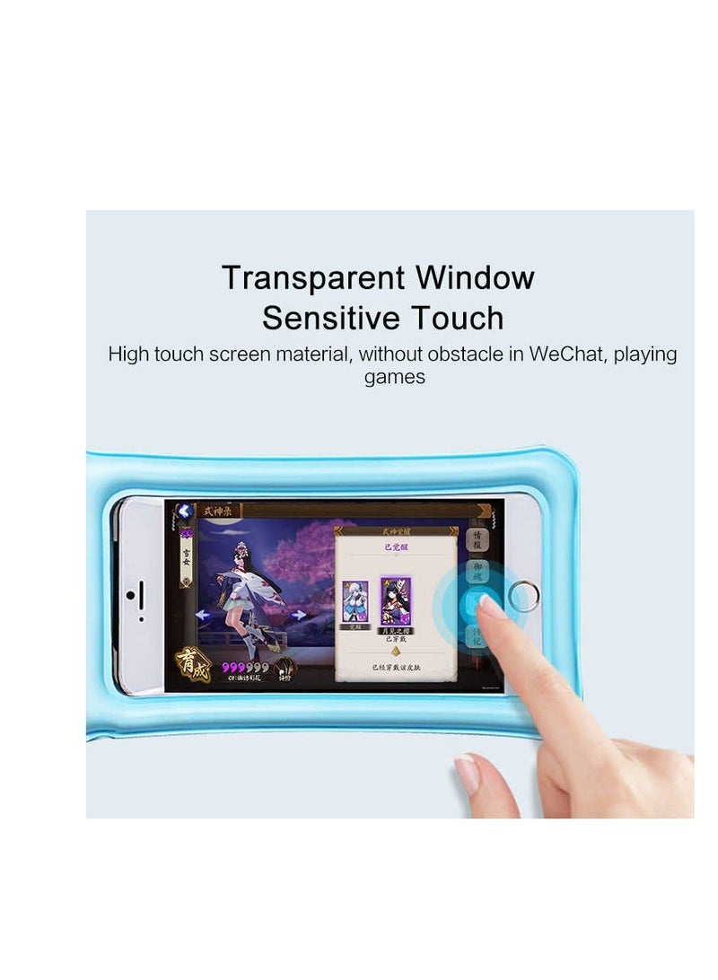 أوسامس حافظة هاتف محمول شفافة مقاومة للماء باللون الأزرق - Image 4