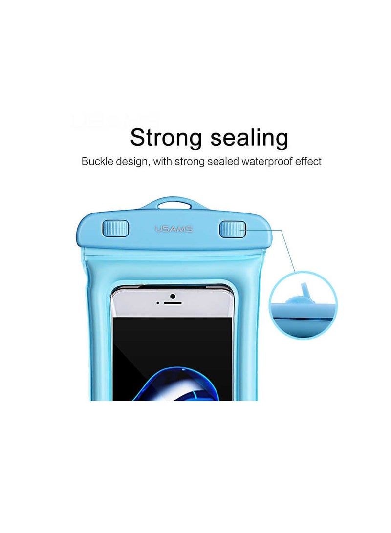 أوسامس حافظة هاتف محمول شفافة مقاومة للماء باللون الأزرق - Image 5
