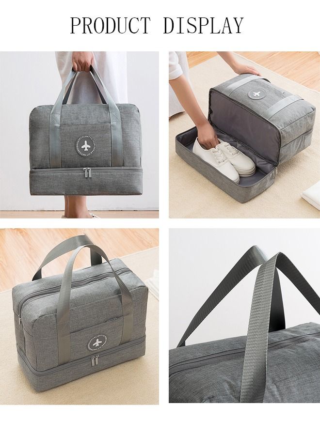 DUNISO Gym And Travel Storage Bag With Shoe Compartment Water Resistant  Travel Duffel Bag with Wet Pocket for Men and Women Lightweight - Image 5