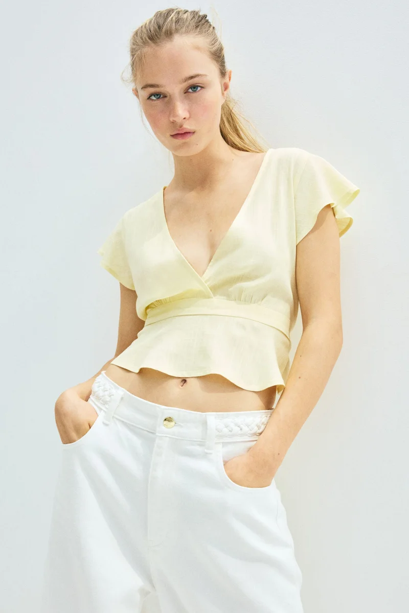 H&M Linen-blend blouse