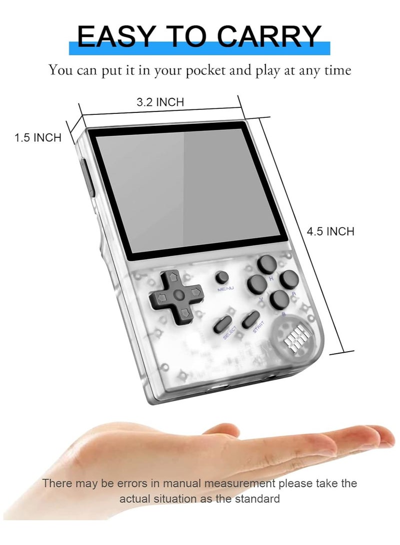 Anbernic RG35XX Handheld Game Console Retro Games Consoles with 3.5 Inch IPS Screen 64G TF Card 5474 Classic Games 2100mAh Battery Support Linux and Garlic Dual Stylem, HDMI and TV Output White - Image 2