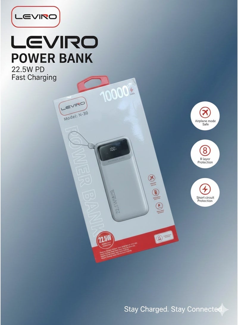 LEVINO N30 10000mah POWERBANK 22.5W White - Image 1