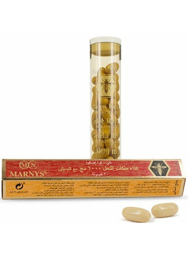 MARNYS Two Pieces Of Royal Jelly 1000 Mg Dietary Supplement - 30 Capsules (1+1) - Image 2