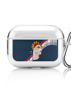 Stylizedd Classic Clear printed Case for Apple AirPods Pro 2nd Generation Thin Transparent Cover [Designed for Apple AirPods Pro 2nd Generation] - Lady Liberty (Blue)  - Image 1