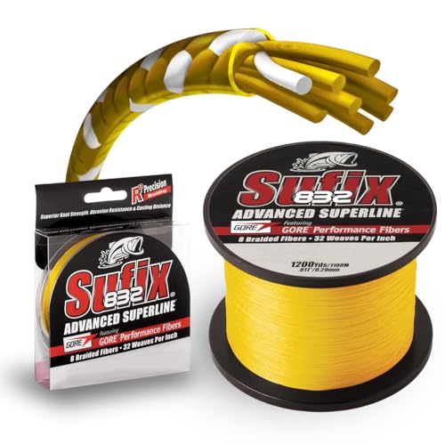 Sufix 832 Advanced Superline Braid HiVis Yellow 20Pound300Yard Spool 660120Y - Image 3