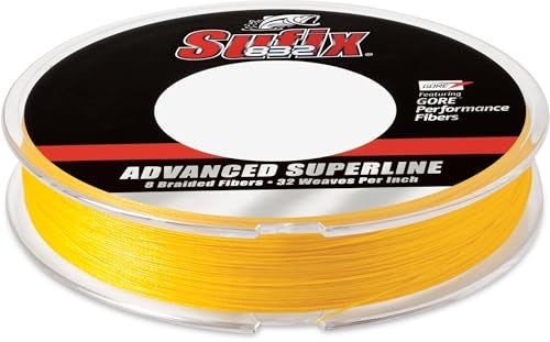 Sufix 832 Advanced Superline Braid HiVis Yellow 20Pound300Yard Spool 660120Y - Image 1