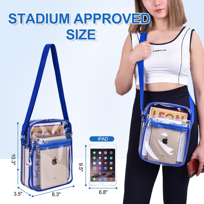 USPECLARE Clear Purse for Stadium Events Clear Messenger Bag for Men and Women - Image 2