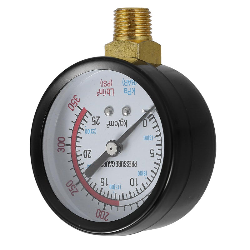 Vertical Dial Pneumatic Pressure Gauge G1 4 Inch 0 25 Bar Air Compressor Meter - Image 2