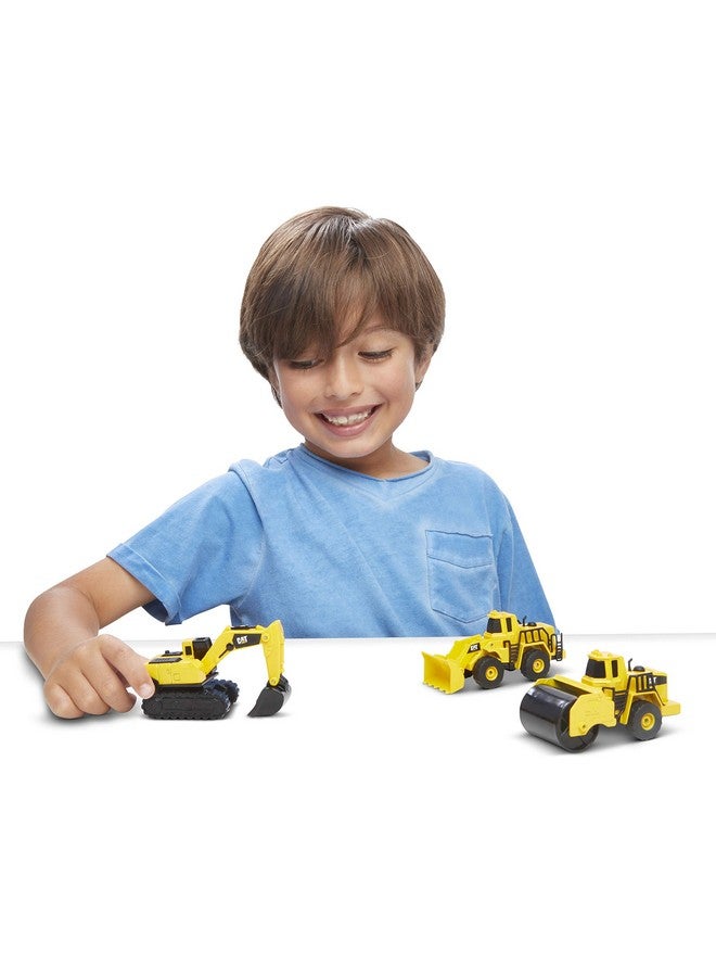 CAT Construction Toys, Die Cast Metal 3 Pack Vehicles - Steam Roller/Excavator/Front Loader for Ages 3+ - Image 5