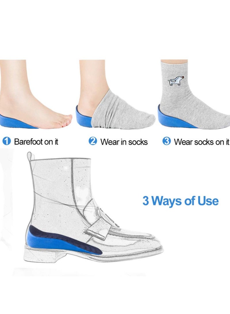 Zikra Height increasing Insole, Heightening 1.6'' Insole for Men, Arch Support Half-insert Shock-absorbing Heel Lift Pad for Men, Can Be Worn in Socks, Comfortable and Breathable Height-increasing Insole - Image 4