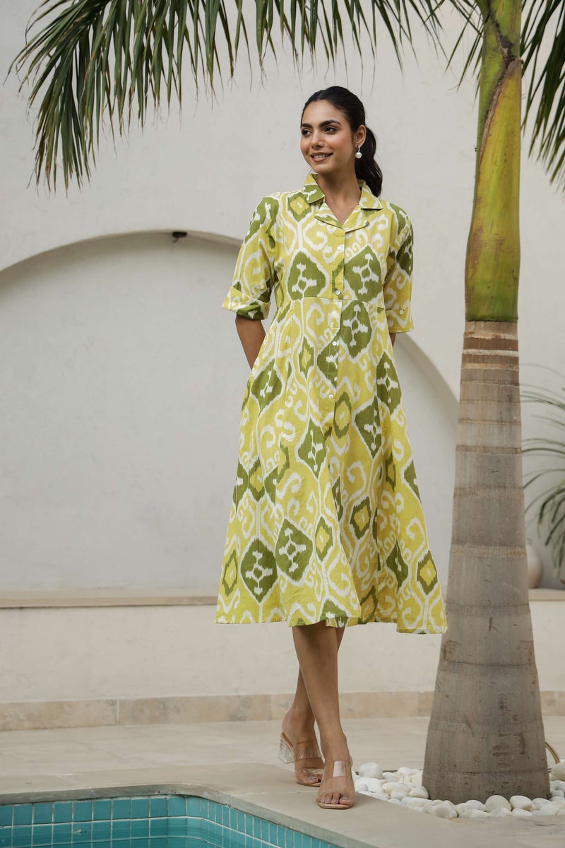 Label Flavia فستان ماكسي أصفر مزخرف للنساء - Image 2
