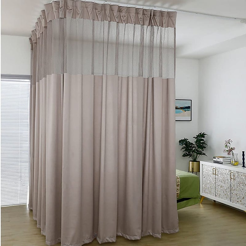 TTZ TTZ Hospital Curtain with Flat Hooks for Medical Clinic SPA Lab Cubicle Divider Privacy Screen Color  Grey Size 116ft Wide x9ft Tall 1 x 16 ft 9 Wide Tall 