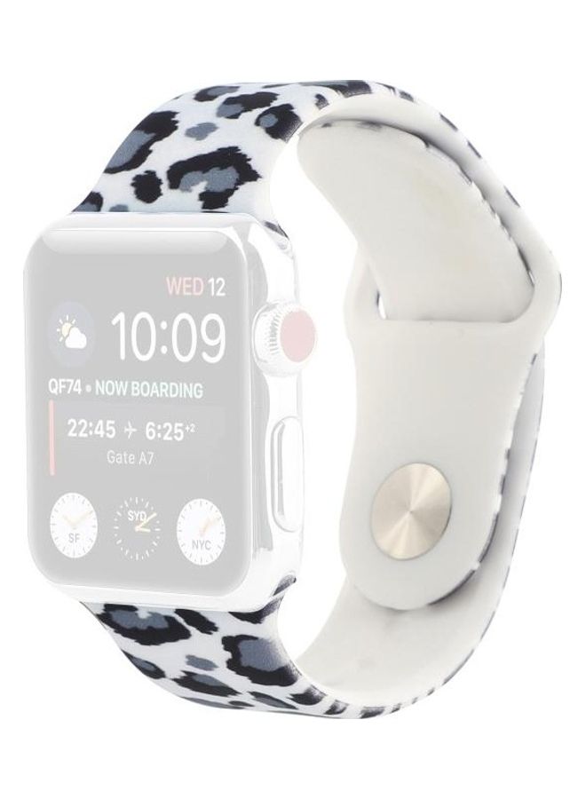 NIBEMINENT Painted Pattern Replacement Watchband For Apple Watch Series 7 41mm/6 & SE 5 4 40mm/3 2 1 38mm Multicolour - Image 1