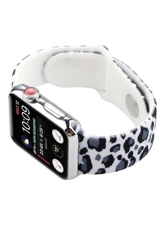 NIBEMINENT Painted Pattern Replacement Watchband For Apple Watch Series 7 41mm/6 & SE 5 4 40mm/3 2 1 38mm Multicolour - Image 3
