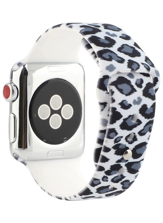 NIBEMINENT Painted Pattern Replacement Watchband For Apple Watch Series 7 41mm/6 & SE 5 4 40mm/3 2 1 38mm Multicolour - Image 2