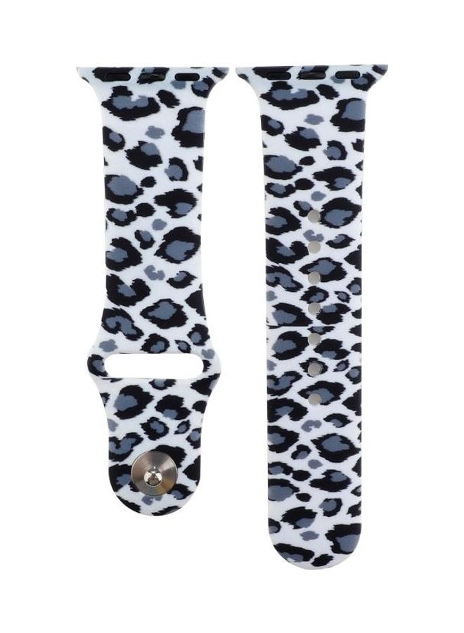 NIBEMINENT Painted Pattern Replacement Watchband For Apple Watch Series 7 41mm/6 & SE 5 4 40mm/3 2 1 38mm Multicolour - Image 4