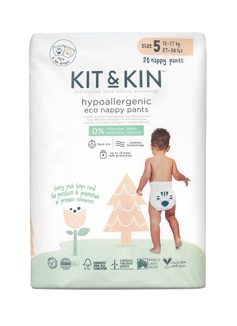 Kit & Kin Eco Pull Up Diapesr Size 5 Junior 20 Diapers  - Image 1