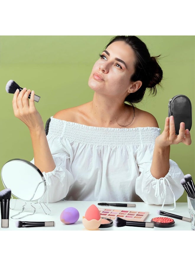 ماي كرييت مجموعة فرش مكياج MAYCREATE® مكونة من 10 قطع، مجموعات فرش سفر احترافية في المكياج، محمولة أثناء التنقل، فرش مكياج للوجه والعين مع حقيبة، وألياف صناعية وسهلة المزج للكريم والسائل والبودرة - Image 2