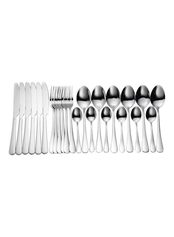 24-Piece Cutlery Set Silver - Image 1