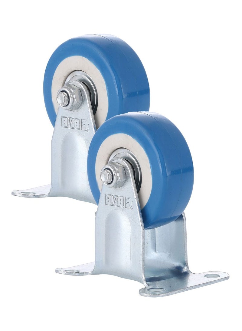 بي إم بي تولز طقم عجلات ثابتة مع كرة مزدوجة مكون من قطعتين - 50 ملم - أزرق - Image 1