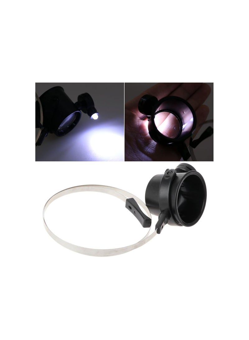 GGOOT Practical 10X LED Hands Free Eye Loupe Jewelry Watch Repair Magnifier Headband - Image 5