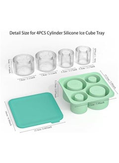 Generic Silicone Ice Cube Tray for Stanley cup Tumbler Cup Silicone Mug Ice Mold Ice Cube Mold Cooling Ice Making Mold for Freezer (Green)  - Image 3