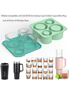 Generic Silicone Ice Cube Tray for Stanley cup Tumbler Cup Silicone Mug Ice Mold Ice Cube Mold Cooling Ice Making Mold for Freezer (Green)  - Image 5