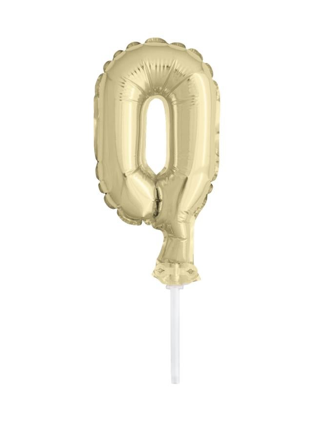 5" Gold Foil Balloon Cake Topper - 0
