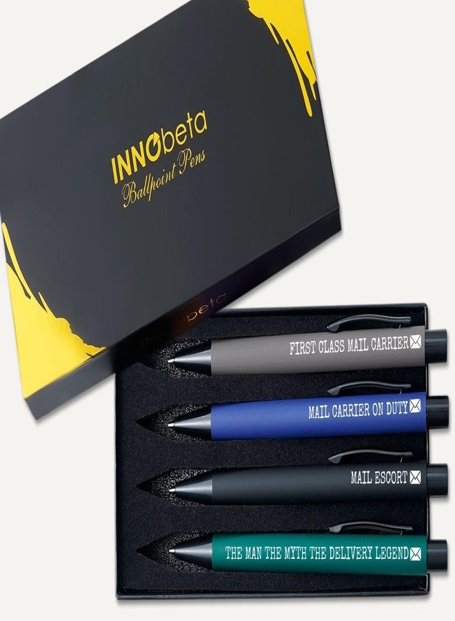 InnoBeta Mail Carrier Gifts, Ballpoint Pen Set of 4, Gift Ideas for Mail Carrier, Postal Worker, Mailman - Image 1