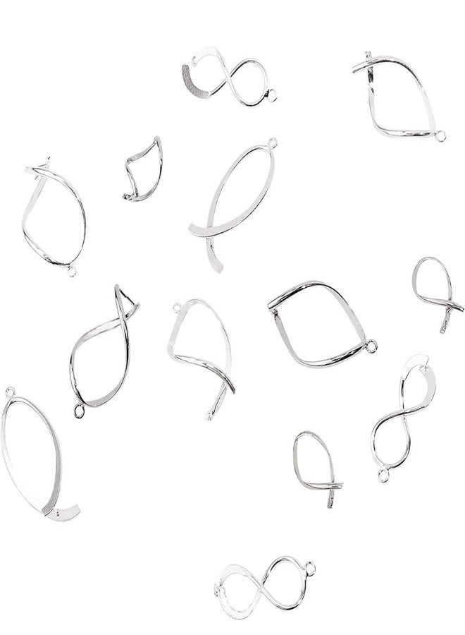 CHGCRAFT 20Pcs 5 Styles Brass Pinch Bails Ice Pick Pinch Clip Clasp Filigree Rack Plating Jewelry Clasps for Jewelry Necklace Bracelet Making DIY Crafts - Image 3