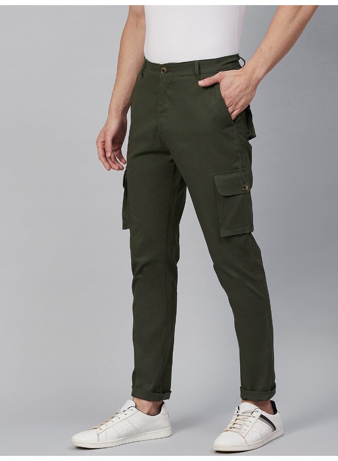 هوبرهولمي بنطلون كارغو مريح وعملي - أخضر فاتح - Image 5