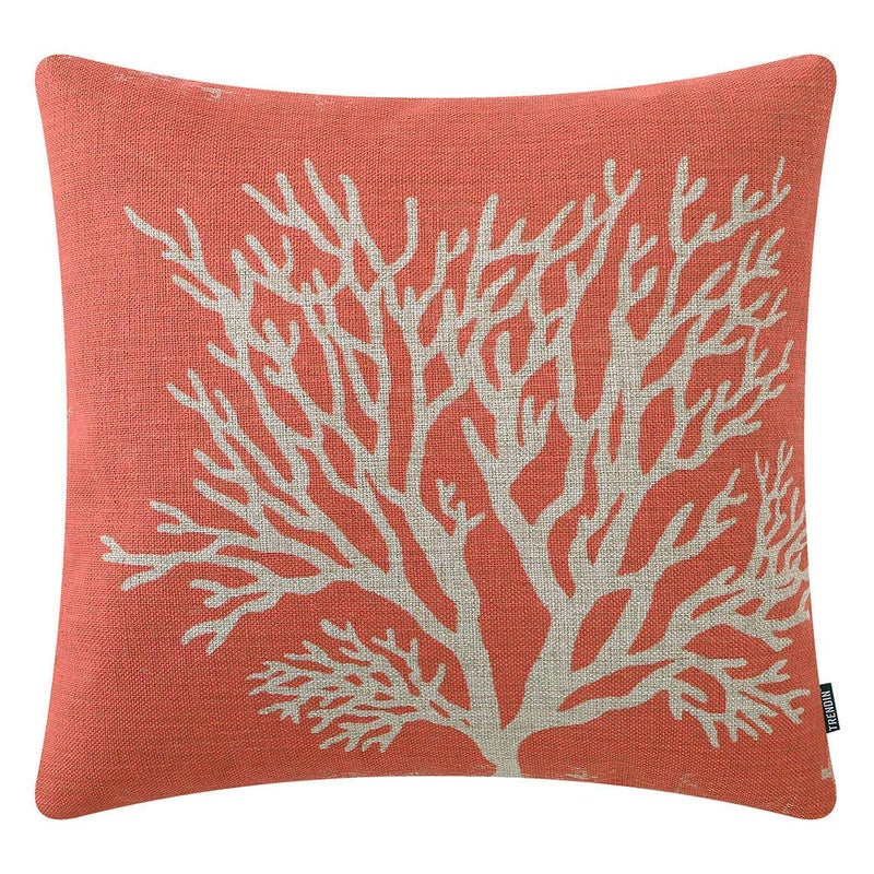 TRENDIN Nautical Throw Pillow Covers Accent Cushion Cases for Couch Sofa Sea Home Decor 18 X 18 Inches Pink PL646TR
