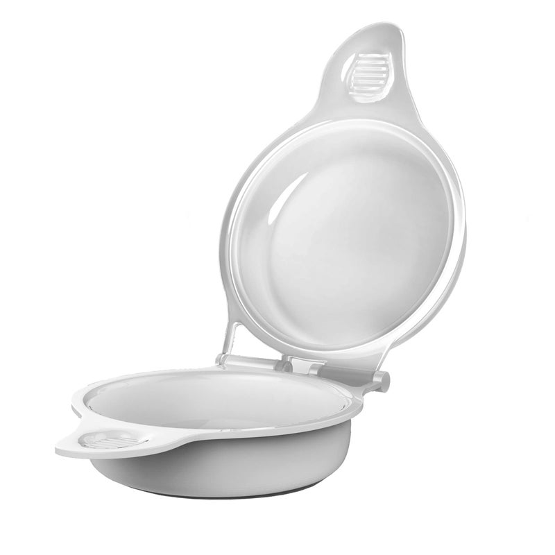 Chef Buddy Microwave Maker a Healthy Breakfast Utensil Kitchen Essentials Easy to MakeHolds Up to Two Eggs and Cooks in 45 Seconds White