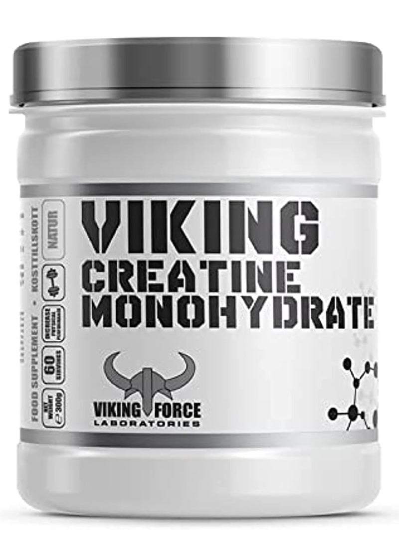 VIKING FORCE LABORATORIES Viking Creatine Monohydrate- Natural Favour weight gainer, 300g, 60 servings - Image 1