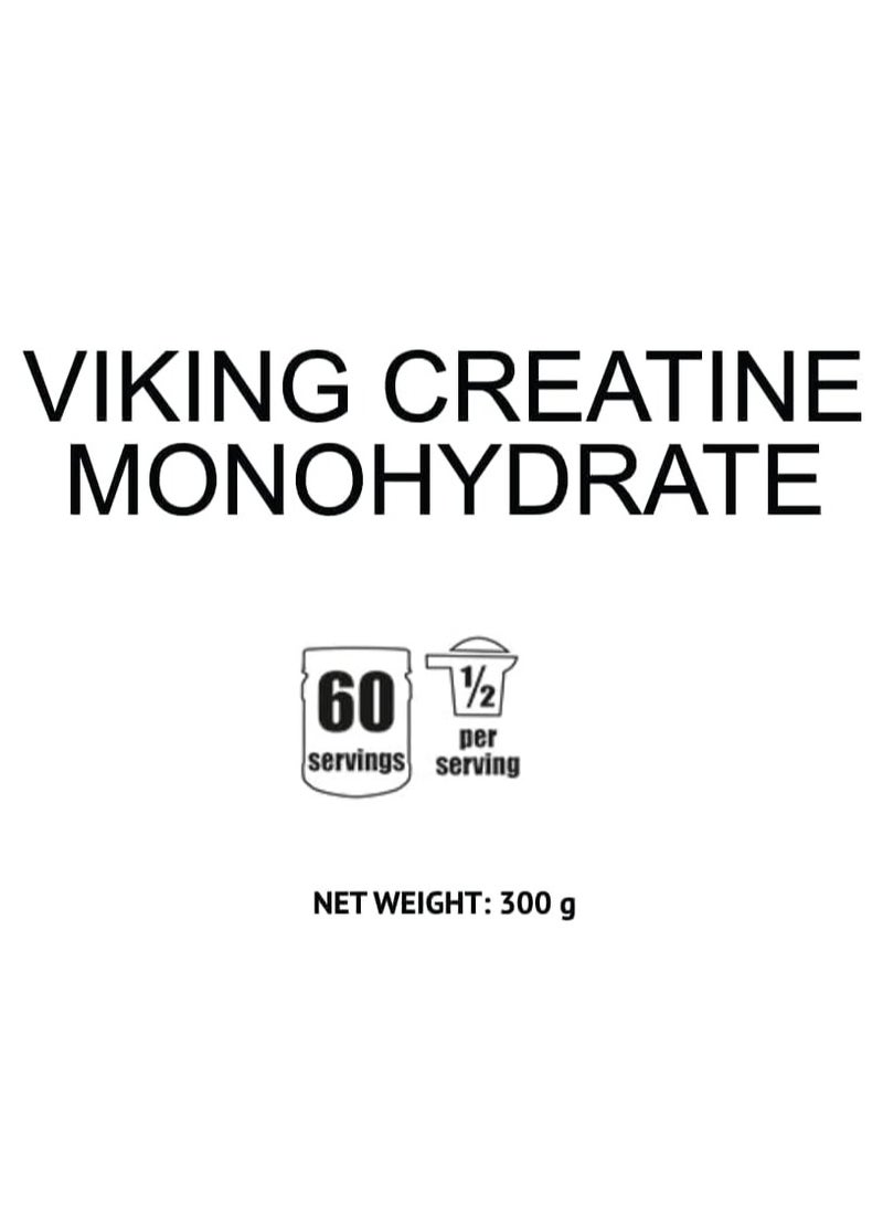 VIKING FORCE LABORATORIES Viking Creatine Monohydrate- Natural Favour weight gainer, 300g, 60 servings - Image 4
