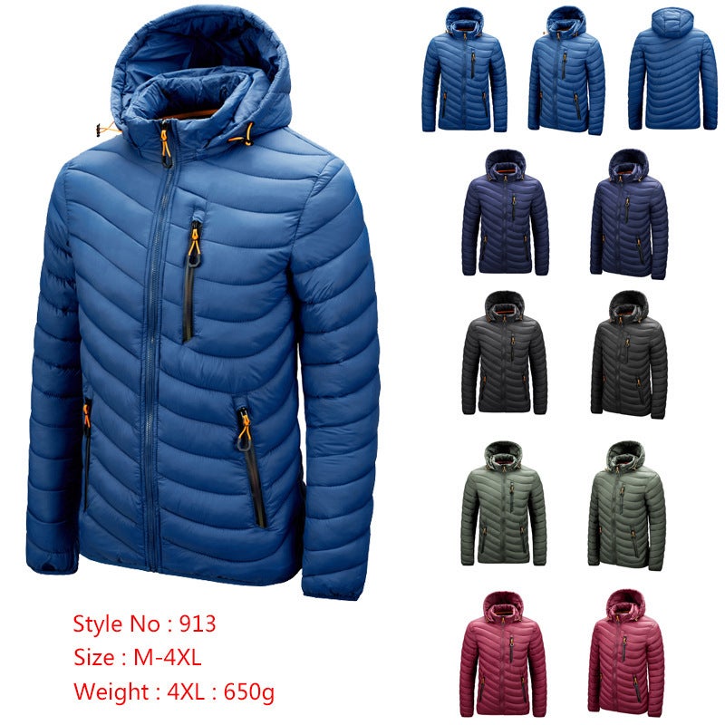E-Commerce Cotton-Padded Coat Men'S Hooded Detachable Hat Cotton-Padded Coat Cotton-Padded Coat Men'S Sale - Image 2