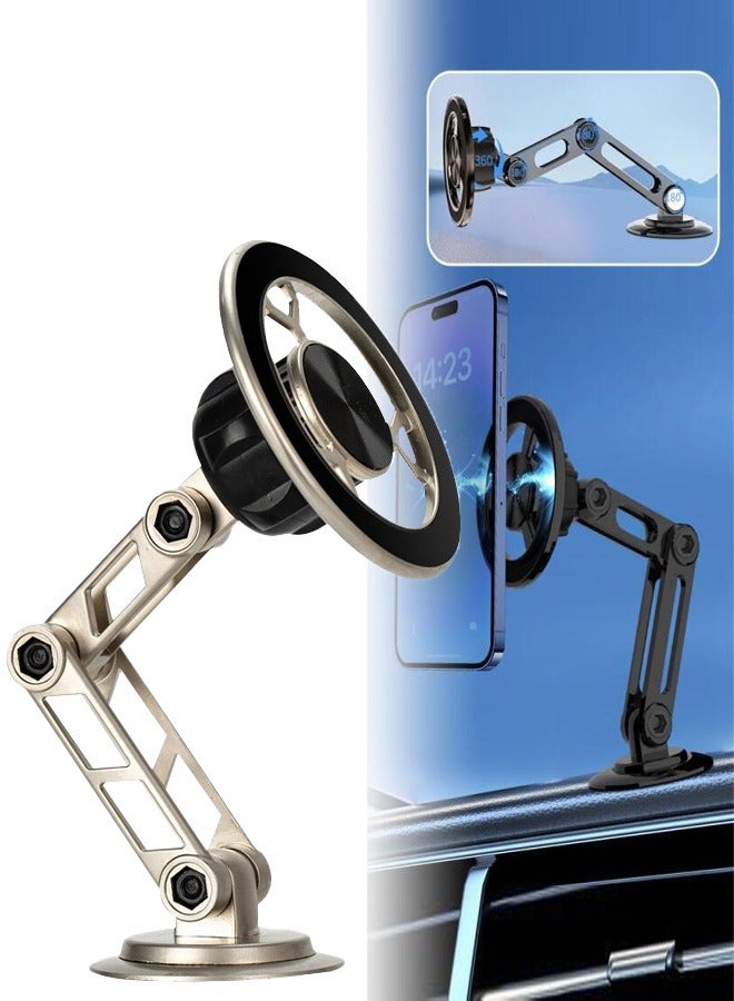 Adjustable Car Magnetic Phone Holder, 1080° Rotating Phone Mount, Suitable for Daily Driving and Navigation Use - Image 1