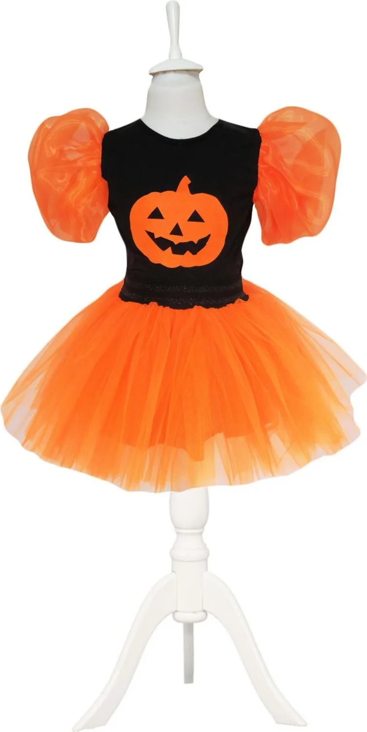 Masho Trend Pumpkin Balloon Sleeve Witch Costume + Witch Hat - Badi Skirt Costume - Halloween Costume