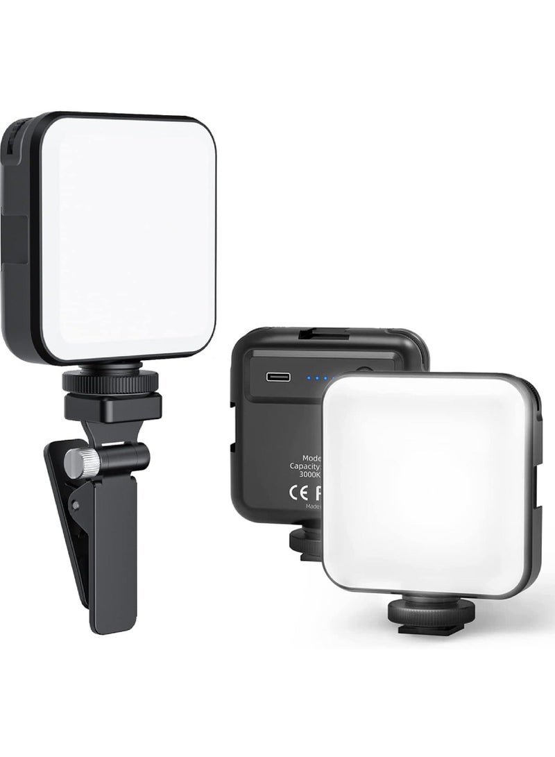Rock Pow Mobilife LED Video Light Computer Light for Meeting Video Light 100 LED Beads with Clip 3 Cold Shoe Dimmable Rechargeable Video Conference Light Compatible for Camera Selfie Stick Tripod Cellphone - Image 1