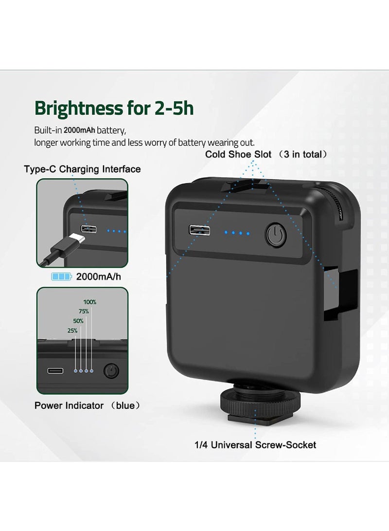 Rock Pow Mobilife LED Video Light Computer Light for Meeting Video Light 100 LED Beads with Clip 3 Cold Shoe Dimmable Rechargeable Video Conference Light Compatible for Camera Selfie Stick Tripod Cellphone - Image 5