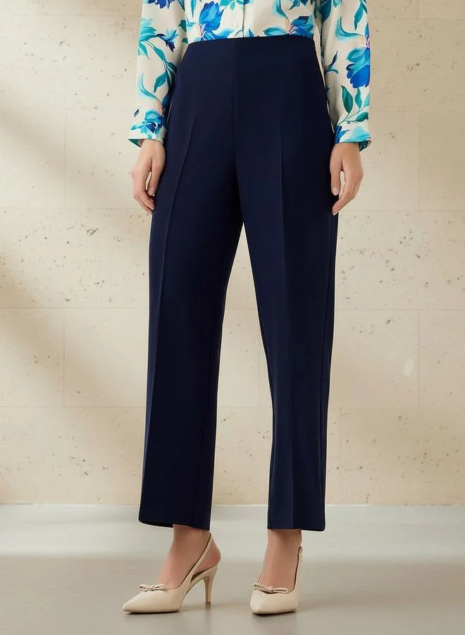 Relaxed Fit Mid-Rise Trousers