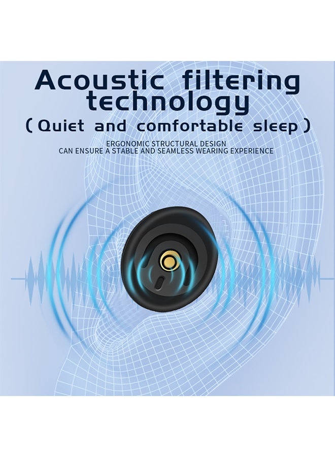 أوشن مسدادات الأذن لإلغاء الضوضاء ، مسدادات الأذن السيليكون للنوم ، مسدادات الأذن القابلة لإعادة الاستخدام للحد من الضوضاء ، تأتي مع صندوق التخزين ، مسدادات الأذن لإلغاء الضوضاء لحماية السمع ، نصائح الأذن 2 (أسود) - Image 3