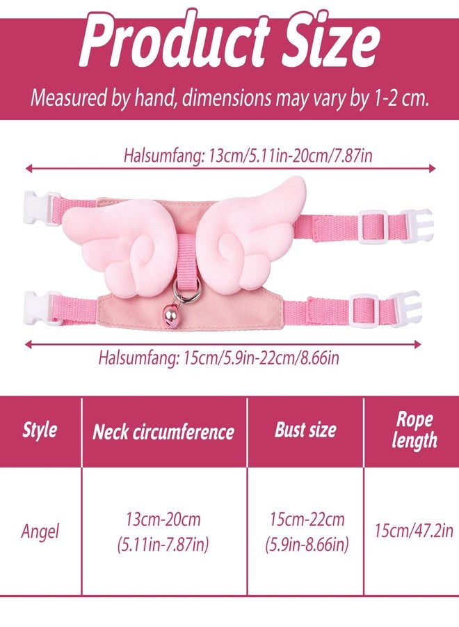 YBEATY Ferret Harness and Leash Set Small Animals Vest Harness Soft-Harness Leash Vest Set with Bell Guinea Pig Clothes for Baby Ferret Rats Hamster Teacup Chihuahua Mouse Small Pet - Image 2