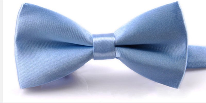 Varetta Men's Blue Satin Fabric Bowtie 