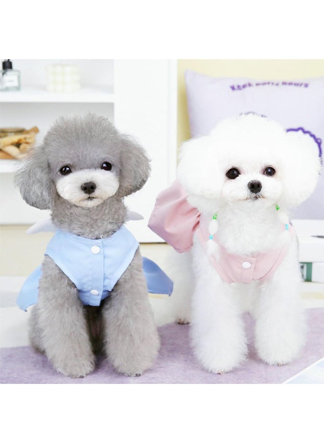 Neostyle Dog Dresses,Pet Bowknot Dress with wings,Fashion Pet Dog Clothes(Blue Wings)  - Image 2
