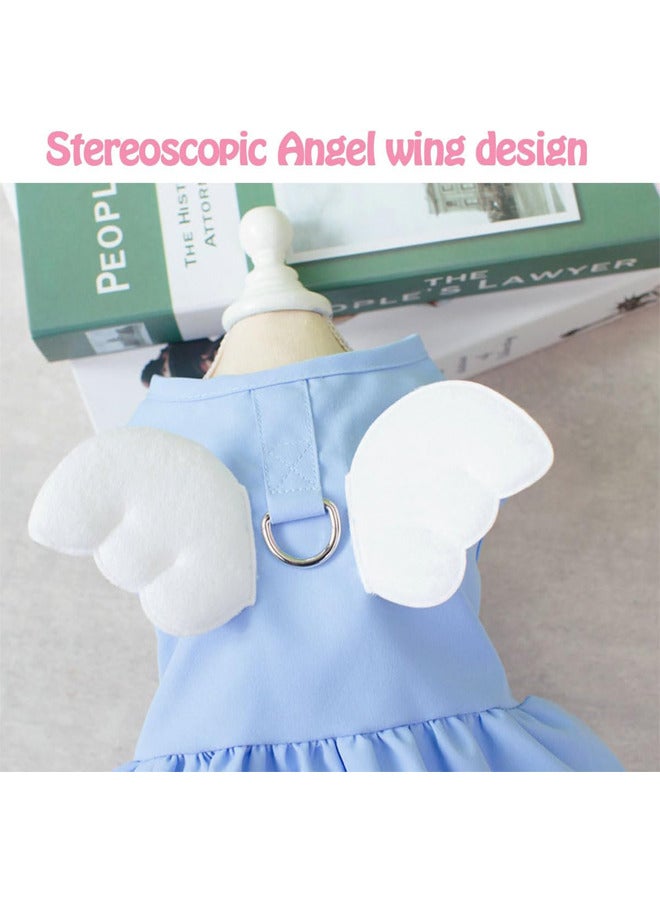 Neostyle Dog Dresses,Pet Bowknot Dress with wings,Fashion Pet Dog Clothes(Blue Wings)  - Image 4