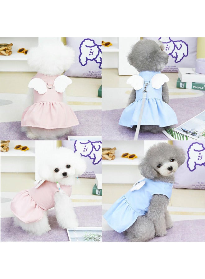 Neostyle Dog Dresses,Pet Bowknot Dress with wings,Fashion Pet Dog Clothes(Blue Wings)  - Image 5
