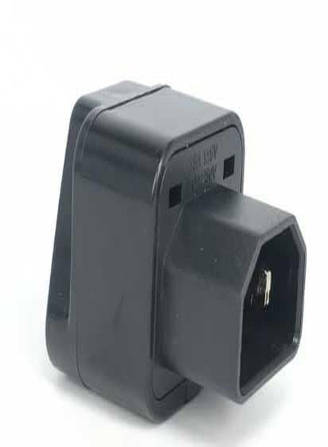 محول طاقة BOXNUBE من نوع IEC C14 إلى مقبس طاقة عالمي ثلاثي الأطراف | محول من مقبس C14 ذكر إلى مقبس هندي/أوروبي/أمريكي لأجهزة الكمبيوتر الشخصية، وأجهزة الكمبيوتر، والخوادم، وأجهزة UPS، والشاشات - عبوة من 5 قطع - Image 5
