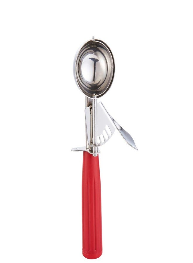 Saebye Cookie Scoop - #24 (1.35 oz) - Disher Scoops, Portion Scoop - Portion Control - 18/8 Stainless Steel, Red Handle - Image 3
