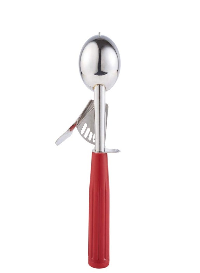 Saebye Cookie Scoop - #24 (1.35 oz) - Disher Scoops, Portion Scoop - Portion Control - 18/8 Stainless Steel, Red Handle - Image 4